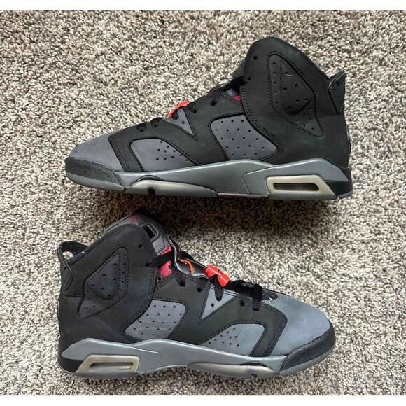 Nike Air Jordan 6 Retro Paris Saint-Germain Iron Grey Size 7 Youth (Size 8.5W) - Picture 2 of 8